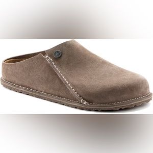 Birkenstock Zermatt Men’s Suede Clogs - Gray Taupe EU 44